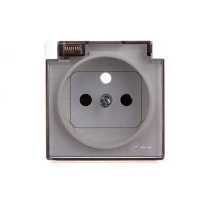 Simon 82 Pokrywa gniazda pojedynczego - klapka transparentna IP44 biały 82068KD-30 KONTAKT (82068KD-30)